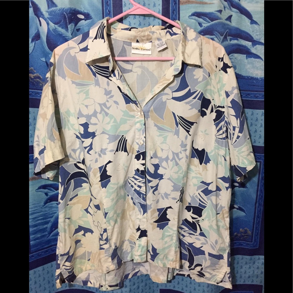 SunBay Cotton Shirt Sz XL